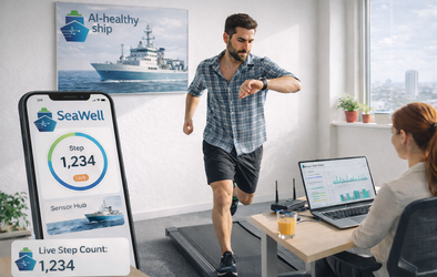 SeaWell-APP test in office - KI picture